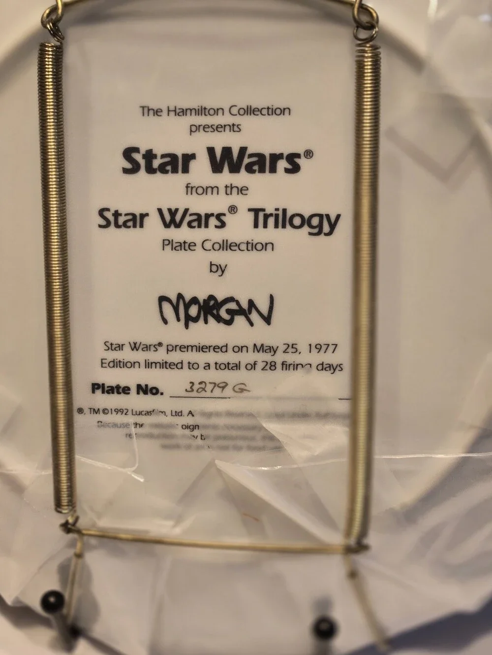 Hamilton Collection - Vintage Star Wars Decorative Collector Plate